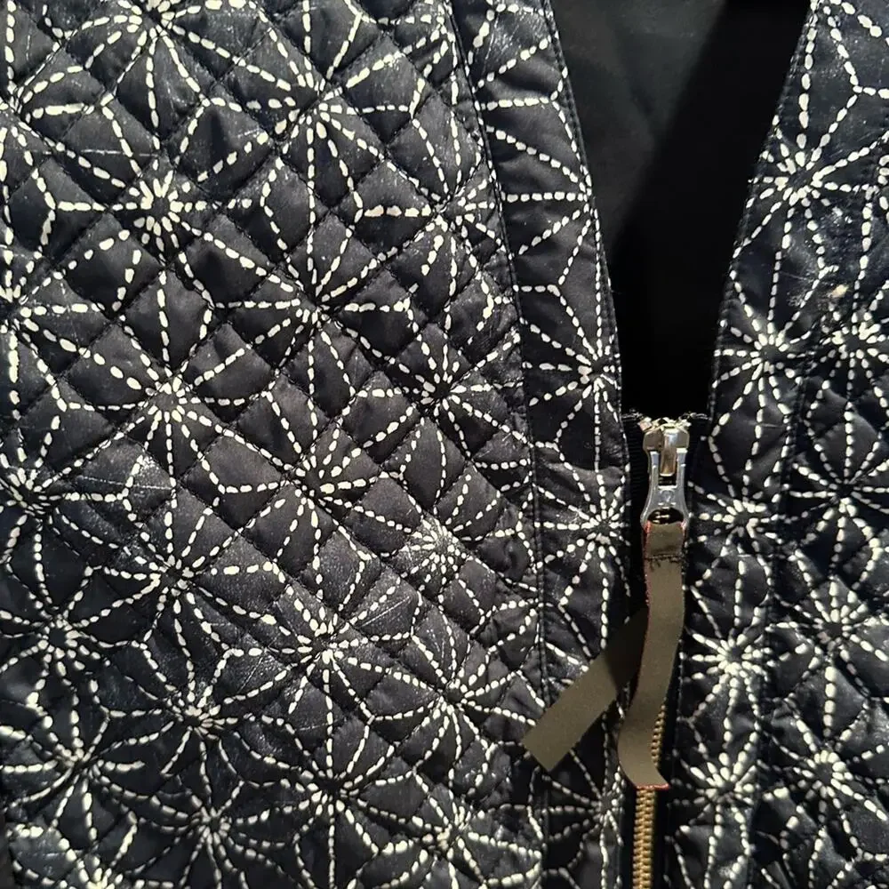 Lululemon athletica navy blue zipper jacket, white stitching, front pockets EUC - Picture 2 of 16